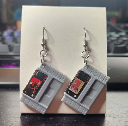 SNES Cartridge Earrings