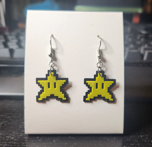 Super Mario Star Earrings