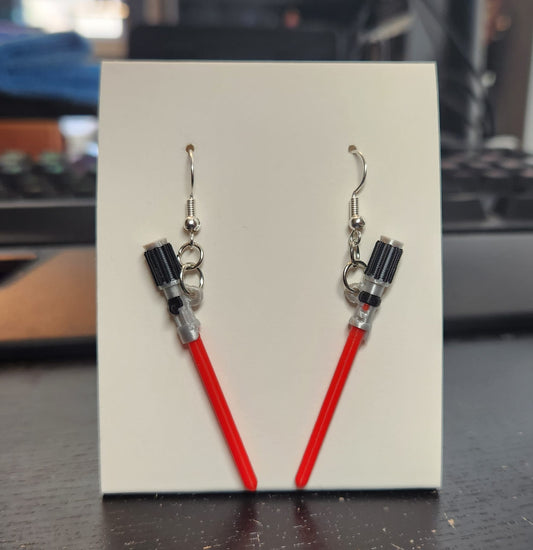 Lightsaber Earrings - Red Saber